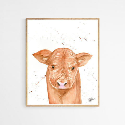 Calf Watercolour Print