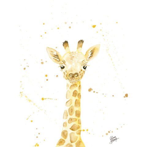Baby Giraffe Watercolour Print