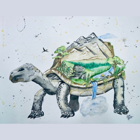 Turtle Island Watercolour Print