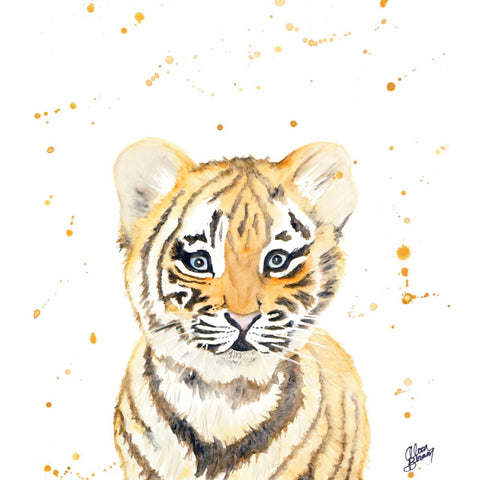 Tiger Cub Watercolour Print