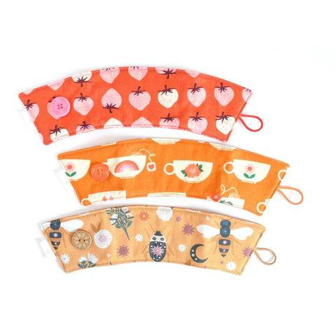 Orange Tea Cups Coffee Sleeve