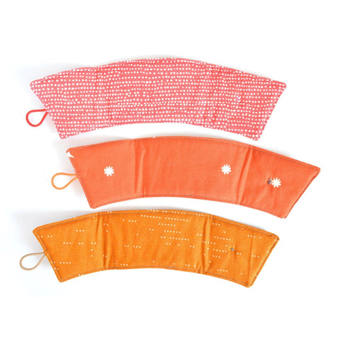 Orange Tea Cups Coffee Sleeve