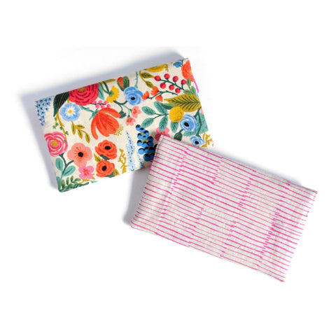 Pink Rifle Paper Co Garden Party Large Leather Snap Wallet