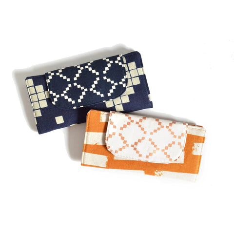 Navy Boho Slimline Wallet