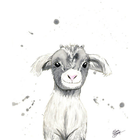 Baby Goat Watercolour Print