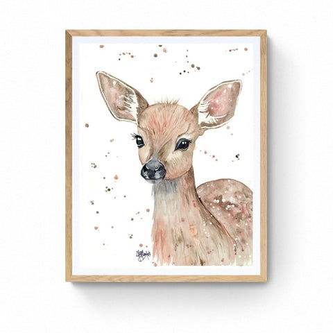 Fawn Watercolour Print