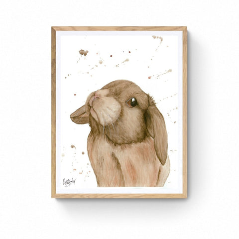 Baby Bunny Watercolour Print